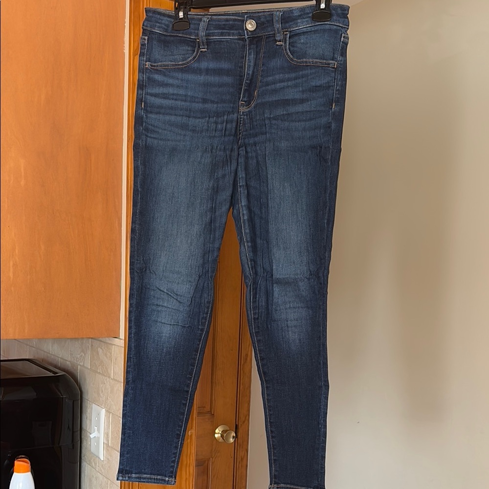 American Eagle Outfitters Blue Ankle Cropped Jeans